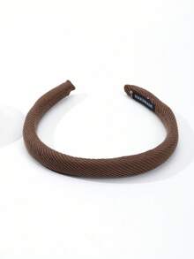 1pc Solid Color Fashion Minimalist Elegant Wide Band Knitted Sponge Headband High Crown Hair Accessory For Daily/Date/Commute - Multicolor - View 8