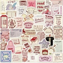 somoving 50pcs Cute Pink Girl Doodle Stickers Waterproof Decorative Decals For Books, Water Bottles, Computers, Headphones - Multicolor - View 1