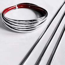 1PC Flexible Self-Adhesive Decorative Strip, Peel And Stick Metal Mirror Frame, PVC Metal Decorative Strip, Suitable For Wall, Car, Mirror, Door, Wardrobe, Home Decor - Multicolor - View 11