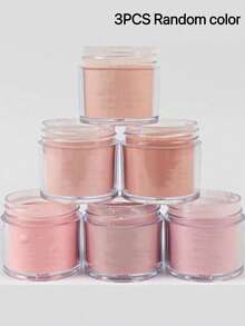 Bộ bột móng acrylic màu hồng lãng mạn ngẫu nhiên 6/3/2/1 món - 10g bột pha lê kim tuyến chạm khắc cho nối móng DIY chuyên nghiệp - trang trí nghệ thuật lấp lánh - Nhiều màu - Xem 7