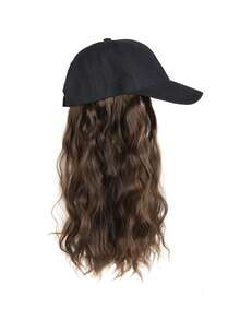 Topi Baseball Wanita dengan Wig Keriting Panjang, Aksesori Rambut Praktis Satu Bagian yang Cocok untuk Pemakaian Sehari-hari dan Aktivitas Luar Ruangan. - MultiWarna - View 11