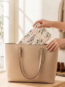 Portable Embroidered Travel Jewelry Organizer Book Removable Storage Pages With Clear Zipper Pouches Back To School Travel Essentials, Jewellery Box - Multicolor - View 4