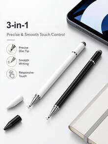 3-Function Magnetic Stylus Pen, Multi-Purpose Sensitive Screen Writing And Sketching Tool, Universal Responsive Input Pen, Suitable For Smartphones And Touchscreen Tablet Devices - Type a - View 1