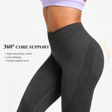 3D Body Sculpt 2.0 Compression Leggings, No Front Seam, Smooth Front - 2.0 Compression Grey - View 5