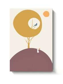 Modern Living Room Decor Painting Nordic Minimalist Creative Cartoon Animal Geometric Color Block Abstract Fresh Children's Room Art - Multicolor - View 4