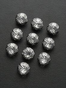 10pcs/Pack Textured Wrinkled Half-Sphere Asymmetrical Metal Buttons, Decorative Hand-Sewn Buttons For Shirts, Cardigans, Dresses, Sweaters, Jackets, DIY Bags, Clothing Sewing, Home Craft Tools Accessories - Multicolor - View 16