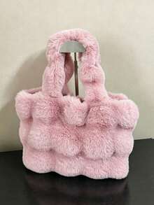 BAILEE A Casual, Cute, Solid-Colored Plush Shoulder Bag With Soft, Velvety Material And A Large Capacity That Closes Magnetically. A Great Gift Option. - Multicolor - View 8