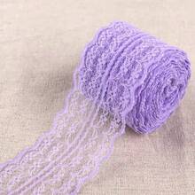 180 Inch Floral Lace Ribbon Roll - Vintage Fan-Shaped Lace Trim, Suitable For Hair Accessories, Ribbon Bows, Clothing Applique, DIY Crafts And Gift Wrapping Ribbon - Lace Trim - View 14