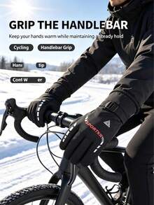 1 Pair Thickened Ski Gloves, Suitable For Outdoor Skiing, Warm Winter Ski Gloves, Suitable For Winter Sports, Skiing - Multicolor - View 3