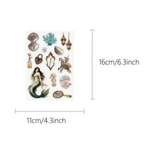 8pcs Mermaid Legend Stickers For Decorating Planner, Diary, Scrapbook, Notebook, Luggage, Envelope, Greeting Card, Tablet, Water Bottle - Mermaid Legend - View 11