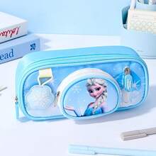 Disney Elsa Large Capacity Pencil Case Student Multi-Function Stationery Storage Bag Double Layer Pencil Pouch Back To School Season - Multicolor - View 2