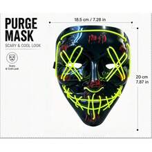 萬聖節面具 多色可選 The Purge 主題面具 恐怖尖叫面具 適合節日角色扮演 萬聖節禮物 節日必需品 不發光 - 彩色 - 查看 3