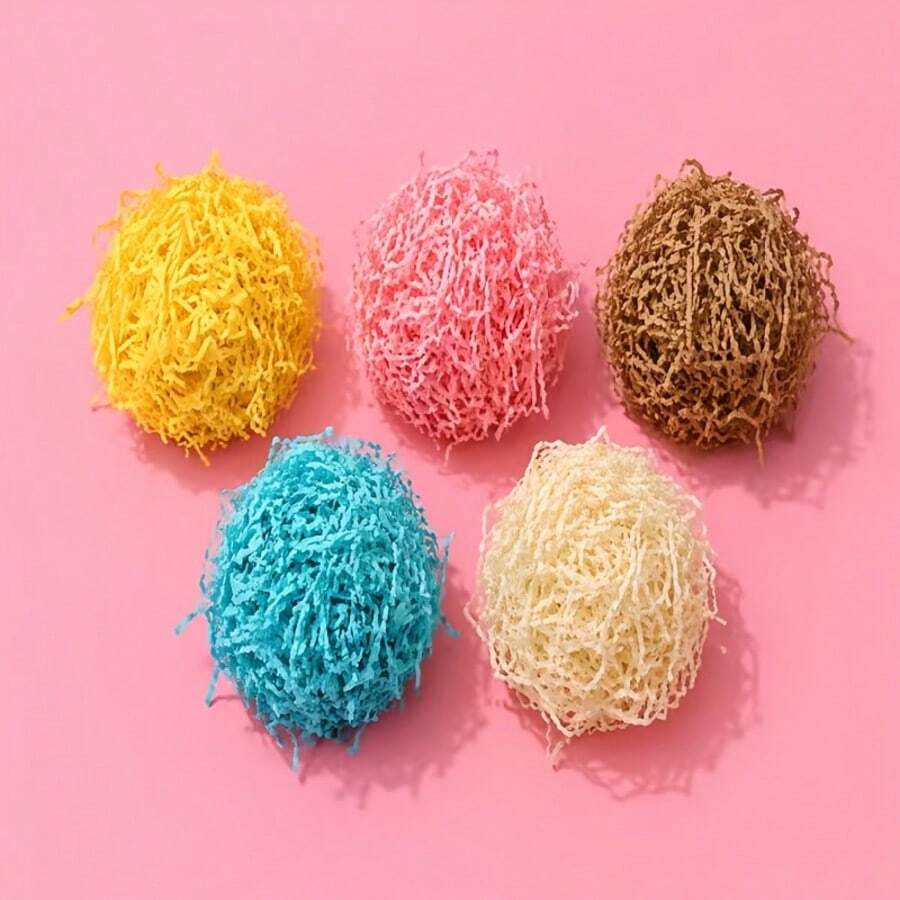 40g Holiday Gift Decoration Raffia Grass, Folded Paper Shreds Kit, Suitable For Gift Boxes, Baskets And Craft Decorations - White Arts And Crafts Supplies, Sewing Supplies, Christmas Must-Have Packaging - Multicolor - View 1