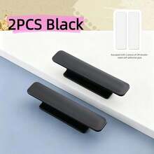 2pcs Self-Adhesive Door Handle, Drill-Free Cabinet Drawer Pull, Adhesive Window Glass Sliding Door Knob, Furniture Hardware Accessory For Home Kitchen Wardrobe - New Pull-out - View 12