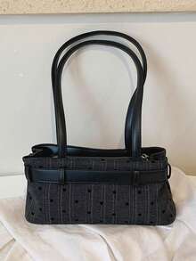 A Retro Classic Polka Dot Shoulder Bag With A Niche Atmosphere, Featuring Buckle And Pendant Decoration Design, Suitable For Daily Commuting - Multicolor - View 11