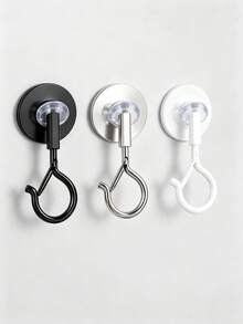 1/2pcs No-Drill Ceiling Hook, Ceiling Fan Clip, Top Fixed Wind Chime Strong Hanging Hook, Mosquito Net Adhesive Hook - Multicolor - View 2