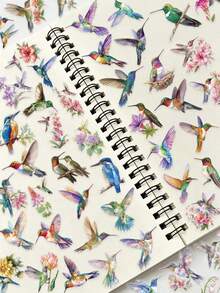 50PCS,Hummingbird Transparent Stickers,Scrapbook Supplies,Creative And Aesthetic Design Sticker,Suitable For Notebook,Journaling Supplies,Mobile Phone - 50pcs - View 1