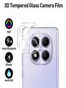 2pcs Full Coverage Transparent Camera Lens Tempered Glass Screen Protector Compatible With Xiaomi Notet 15/14/13/Pro Gift For Birthday, Family, Friends Lens Protector, Phone Accessories Waterproof Shockproof Anti-Fall Anti-Fall Scratch Resistant Anti-Fingerprint - Clear - View 4