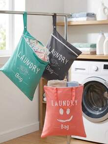 Heavy Duty Large Waterproof Wet/Dry Separated Mesh Laundry Bag, Zippered Handheld Laundry Bag, Portable Storage Bag, Laundry Room Clothing Sorting And Storage, Suitable For Travel, Business Trips, Student Dorms And Bathroom Use - A - View 9
