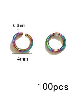 100Pcs 304 Stainless Steel Open Jump Rings, Multi‑Color Connector Rings, Charms For Jewelry Making, DIY Necklace Bracelet Earring Making Supplies - Open Ring - View 15