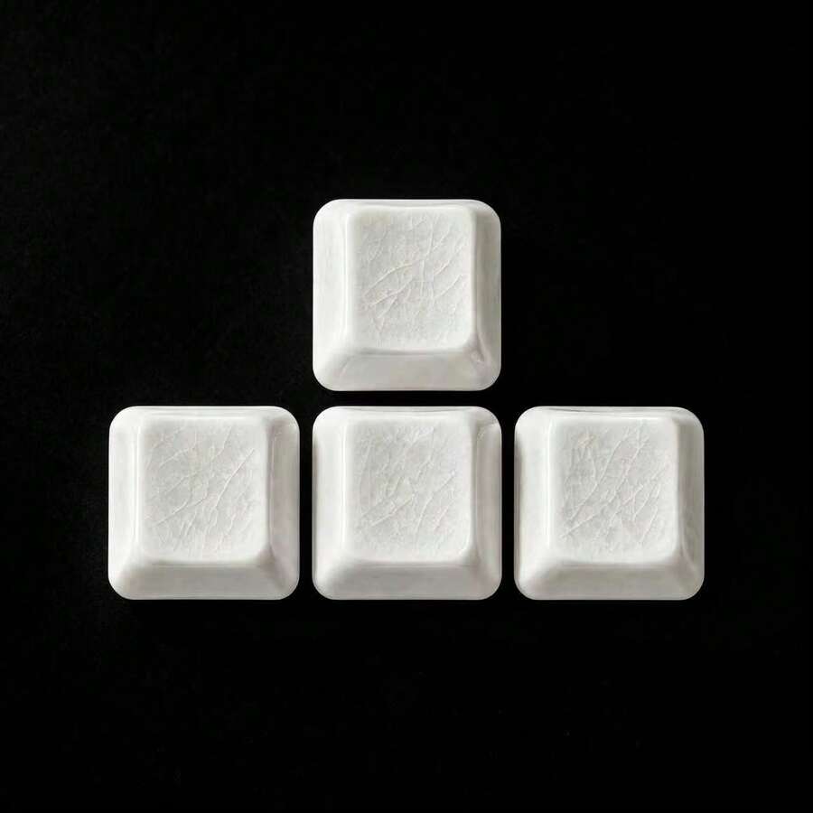 Cracked Ceramic Keycaps WASD Supplement Keys F-Row Supplement Keys Smooth Uniform Translucent Mechanical Keyboard Keycaps OEM Height - View 1