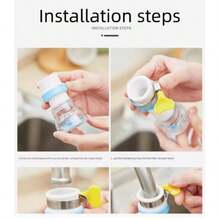 2pcs Faucet Filter 360° Flexible Rotating Spout Extension Head, Universal For Kitchen & Bathroom, Tool-Free Quick Installation, Durable Plastic Material, Water-Saving & Anti-Splash, Multi-Angle Adjustable, Practical Home Gadget - A - View 6
