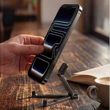 2pcs Foldable Mini Keychain Phone Stand, Spring Hook Portable Travel Phone Holder, Compatible With IPhone And All Smartphones Under 8 Inches (Plastic Material) - A - View 10