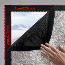 White Zipper, Winter Warm Curtains, Windproof And Heat-Insulating, Sunshade And Windproof, No Hole Installation, Easy To Install - White Cotton - View 5