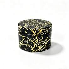 1 Buah Penggiling Logam Motif Jaring Laba-laba Emas dengan Alas Hitam Baru, Struktur 4 Lapisan 50MM dengan Ruang Penyimpanan Saringan Jala, Penggiling Herbal Cetak Timbul Gaya Gotik, Penggiling Tembakau, Aksesoris Merokok - View 9