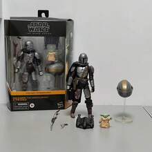 Hasbro The Mandalorian Baby Yoda Din Djarin 6-Inch - Black - View 1