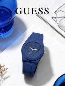 GUESS U0979L5 Women Cute Quartz Watch Soft Pink Silicone Strap Embossed Triangle Logo Dial 3ATM Youth‑Vibe Fashion Gift Wrist Watch For Ladies U0979L5 - one-size - View 12