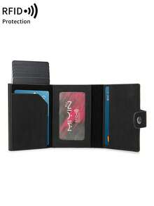 MIYIN Slim Trifold Business Men Wallet, Built‑In AirTag Slot, Multi‑Card Slots And Clear ID Window, Large‑Capacity Portable Card Holder For Cards And Cash - Multicolor - View 2