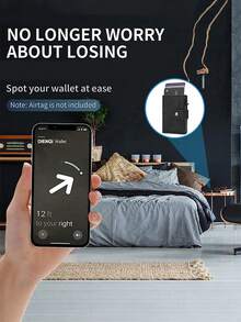 MIYIN Slim Trifold Business Men Wallet, Built‑In AirTag Slot, Multi‑Card Slots And Clear ID Window, Large‑Capacity Portable Card Holder For Cards And Cash - Multicolor - View 7