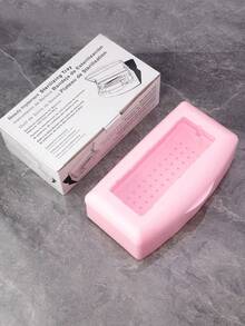 1pc Nail Tool Disinfection Box, Plastic Disinfection Tray, Plastic Cleaning Disinfection Box Storage Organizer, Suitable For Nails, Tweezers, Eyelash Extensions, Hair Salon, Spa Center And Nail Clippers And Other Tools. - Multicolor - View 4