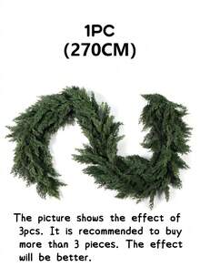 70.86 Inch Realistic Artificial Christmas Wreath, Fox Wreath, Norwegian Pine Wreath - Perfect For Christmas, Restaurant, Fireplace And Outdoor Decor, Farmhouse Style Christmas Decoration, Plastic Wreath, Best Choice For Christmas! - Multicolor - View 17