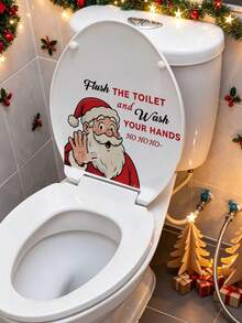 1pc,Multi-Style,Christmas Decoration Wall Sticker,Santa Claus/Car/Reindeer/Gift Box Pattern,PVC Self-Adhesive Removable Wall Sticker,Suitable For Bedroom,Living Room,Kitchen,Dining Room,Bathroom Background Wall,Toilet Sticker/Car Sticker - Multiple Styles - View 14