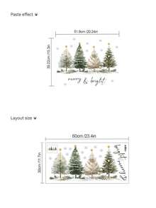 1pc Multi-Style Christmas Decoration, Creative Christmas Tree Wall Sticker, Letter & Snowflake Decor, Penguin Stacked Design, PVC Self-Adhesive Removable Wall Decal, Suitable For Bedroom, Living Room, Stair Corner, Dining Room, Bathroom, Home Wall Decor, Switch Decoration - Multiple Styles - View 7