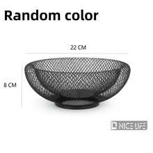 Black Metal Fruit Basket, Round Hollow Mesh Countertop Fruit Bowl, 3 Sizes Available, Fruit Holder With Stable Base, Ventilated Metal Storage Bowl For Fruits, Snacks And Tabletop Home Decorations - Black - View 15