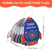 Felt Matching Game Set, Classroom Learning Word Cards, Color Matching Busy Book, Interactive Activity Busy Book, Reusable Felt Toy Book, Christmas, Halloween, Easter, Birthday Gift - Rocket Color - View 5