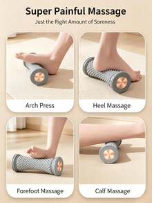 1pc Multicolor TPR Foot Massage Roller, Curved Design With Raised Textured Beads, Deep Tissue Soreness Relief Massager, Suitable For Arch, Heel And Calf, Portable Muscle Relaxation Tool, Ideal For Home Gym Daily Fitness - Multicolor - View 4