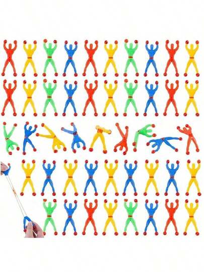 5/10/20/30pcs Sticky Climbing Wall Toys For Boys, Party Favor Set, Fun Finger Toys, Gift Bag Fillers, Random Colors
