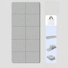 1pc Foldable Yoga Mat With Alignment Lines, Thick Anti-Slip Material, Suitable For Home Fitness Yoga, Pilates And Meditation - Multicolor - View 12