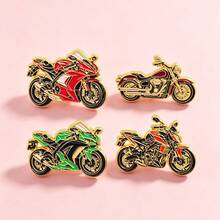 Cool Motorcycle Enamel Pins Lapel Brooch Badges, Biker Decorative Pins For Jacket Backpack Hat, Novelty Gift For Motorcycle Lovers Riders - Multicolor - View 2