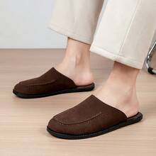 Sepatu Loafer Pasangan Terlaris, Sandal Kulit Pria, Sandal Tertutup untuk Musim Panas dan Aktivitas Luar Ruangan - Coklat - View 5