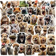 50pcs Funny Animal Face Decorative Stickers For Adults And Teens, Suitable For Skateboard, Phone Case, Laptop, Refrigerator, Luggage, Bedroom Door, Tablet, Diary, Study Reward Gift Stickers - Multicolor - View 7