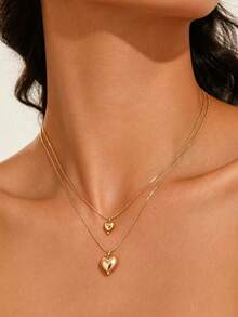 1 buah Kalung Rantai Emas Elegan Bohemian yang Indah dengan Liontin Multi-Elemen, Kalung Berlapis Ganda yang Dapat Ditumpuk, Tersedia Berbagai Gaya, Cocok untuk Pemakaian Sehari-hari, Liburan, Pantai, Tepi Laut, Pesta, Jamuan Malam, dan Lainnya, Ukuran Pola Warna Plastik Berwarna-warni Buatan Tangan, Setiap Kalung Berbeda - Emas - View 2
