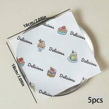 Minimalist Cartoon Oil-Proof Baking Wax Paper 5/100/200 Sheets, Cake & Cookie Wrapping Paper, Suitable For Valentine's Day, Christmas, Holiday Party Gift Wrapping, Kitchen Baking Accessories - Multicolor - View 14