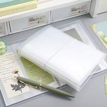 1pc Double-Slot Storage Photo Album, Sticker Small Card Postcard Storage Book, Memorial Album, Idol Card Collector Book, Transparent Frosted Cover, Partitioned Storage, Creative DIY Cover - Photo Album - View 8