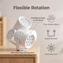 جهاز عرض LED متعدد الوظائف يعمل بالطاقة USB لعيد الميلاد، ضوء عرض LED لعيد الميلاد، ذراع قابلة للتعديل، مع 16 نمط عيد الميلاد - تصميم دوار ديناميكي، مناسب لديكور عيد الميلاد الداخلي والخارجي، الحفلات، هدية عيد الميلاد - تصميم عيد الميلاد - مشاهدة 4