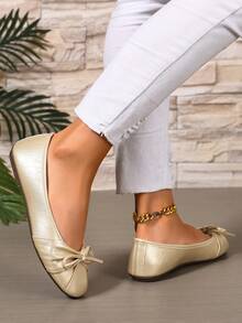 Women's Heart Sequin Mesh Pointed Toe Flat Mule Shoes, Elegant Slip-On Open Back Flat Sandals, Black Mule Shoes For Party And Daily Wear - Beige - View 5